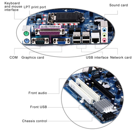 Motherboard Intel H55 1156 Pin DDR3 Integrated Sound Card Graphics Card Support i7 / i5-garmade.com