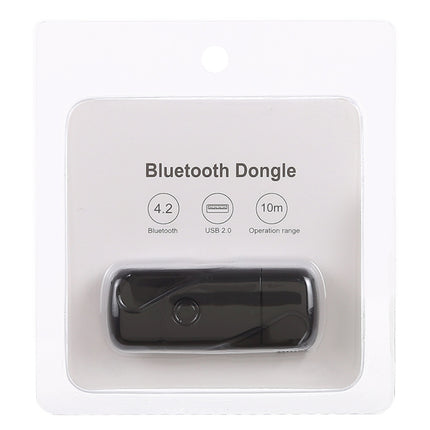USB 2.0 Bluetooth V4.2 Audio Receiver Adapter for Windows XP / Vista / 7 / 8 / 10, Mac OS(Black)-garmade.com