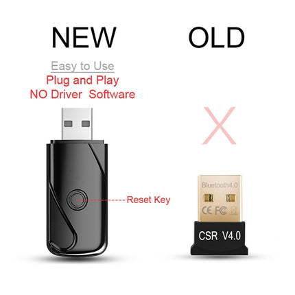 USB 2.0 Bluetooth V4.2 Audio Receiver Adapter for Windows XP / Vista / 7 / 8 / 10, Mac OS(Black)-garmade.com