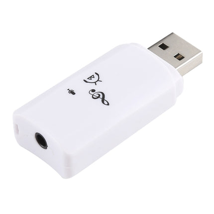 2 in 1 USB Bluetooth Dongle + Audio Receiver Adapter(White)-garmade.com