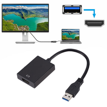 External Graphics Card Converter Cable USB3.0 to HDMI(Black)-garmade.com