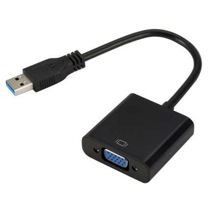 External Graphics Card Converter Cable USB3.0 to VGA, Resolution: 720P(Black)-garmade.com