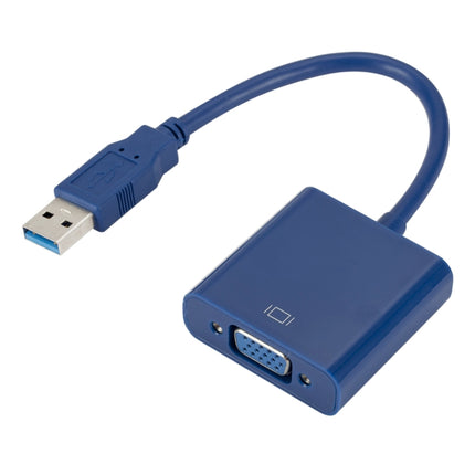 External Graphics Card Converter Cable USB3.0 to VGA, Resolution: 720P(Blue)-garmade.com