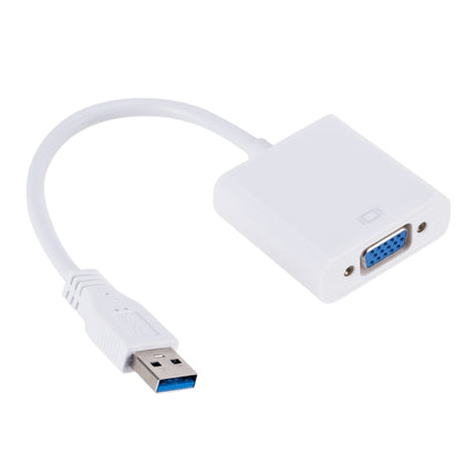 External Graphics Card Converter Cable USB3.0 to VGA, Resolution: 720P(White)-garmade.com