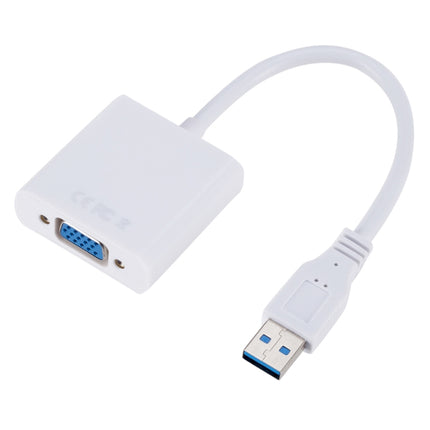 External Graphics Card Converter Cable USB3.0 to VGA, Resolution: 1080P(White)-garmade.com
