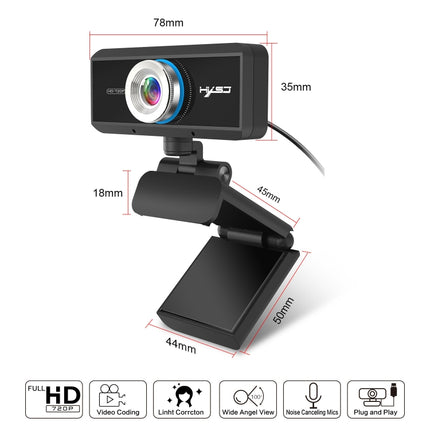 HXSJ S90 30fps 1 Megapixel 720P HD Webcam Cable Length: 1.5m-garmade.com