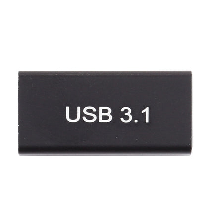 Type-C / USB-C Female to USB 3.0 Female Aluminium Alloy Adapter (Black)-garmade.com