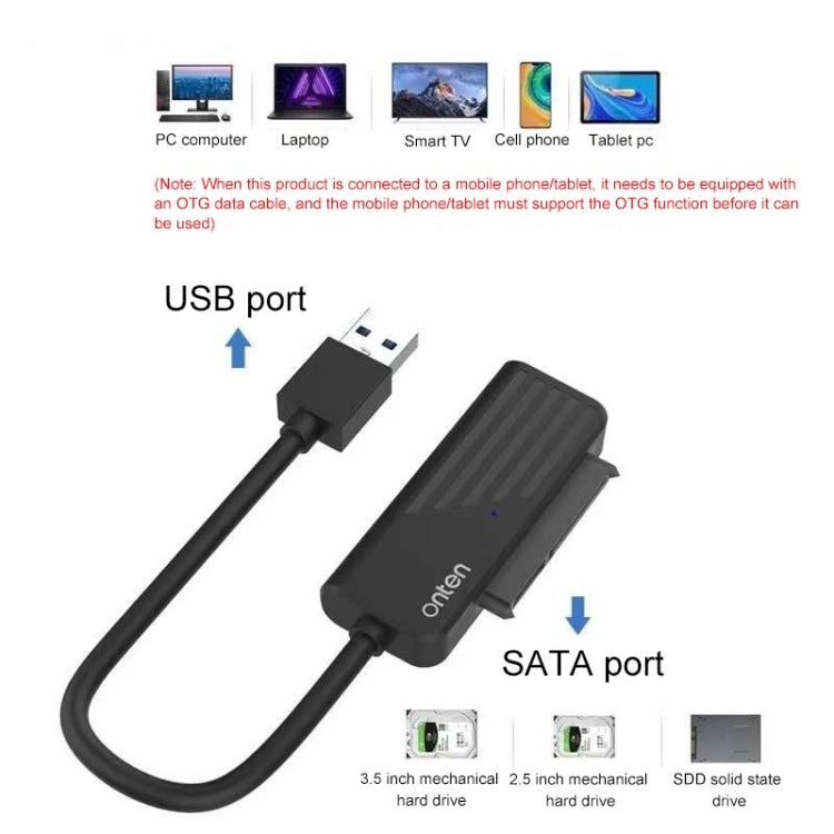 Onten US301 USB 3.0 to SATA Adapter for Universal 2.5/3.5 HDD/SSD Hard Drive Disk-garmade.com
