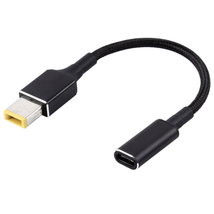 PD 100W 18.5-20V Square Plug to USB-C / Type-C Adapter Nylon Braid Cable for Lenovo-garmade.com