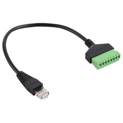 RJ45 Male Plug to 8 Pin Pluggable Terminals Solder-free USB Connector Solderless Connection Adapter Cable, Length: 30cm-garmade.com