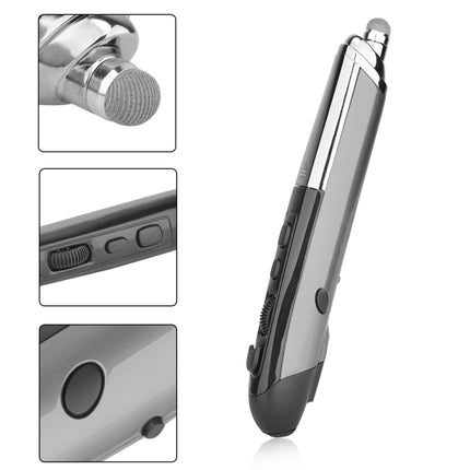 PR-08 6-keys Smart Wireless Optical Mouse with Stylus Pen & Laser Function (Grey)-garmade.com