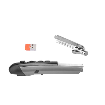 PR-08 6-keys Smart Wireless Optical Mouse with Stylus Pen & Laser Function (Grey)-garmade.com