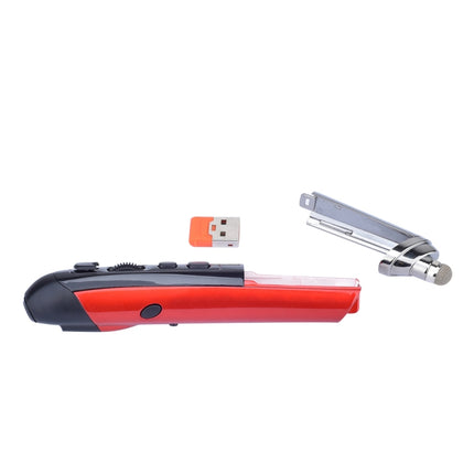PR-08 6-keys Smart Wireless Optical Mouse with Stylus Pen & Laser Function (Red)-garmade.com