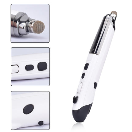 PR-08 6-keys Smart Wireless Optical Mouse with Stylus Pen & Laser Function (White)-garmade.com