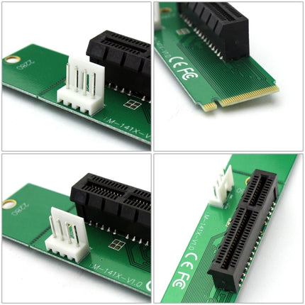 PCI-E 4X Female to NGFF M.2 M Key Male Adapter Converter Card with Power Cable-garmade.com