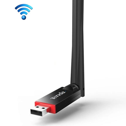 Tenda U6 Portable 300Mbps Wireless USB WiFi Adapter External Receiver Network Card with 6dBi External Antenna(Black)-garmade.com