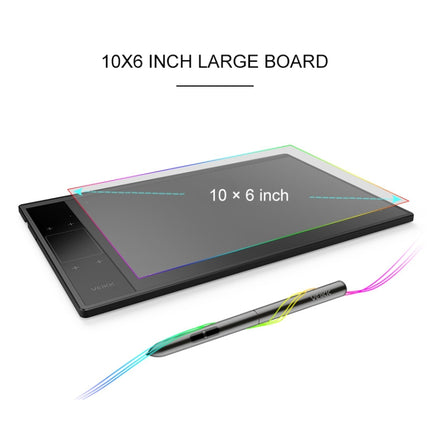 VEIKK A30 10x6 inch 5080 LPI Smart Touch Electronic Graphic Tablet, with Type-c Interface-garmade.com