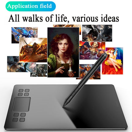 VEIKK A50 10x6 inch 5080 LPI Smart Touch Electronic Graphic Tablet, with Type-c Interface-garmade.com