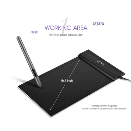 VEIKK S640 6x4 inch 5080 LPI Electronic Graphic Tablet-garmade.com