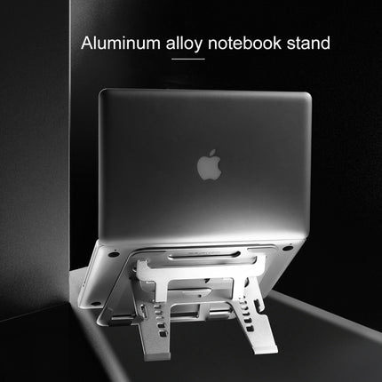COOLCOLD U2S Portable Foldable Hollow Double Triangle Height Adjustable Aluminum Alloy Bracket (White)-garmade.com