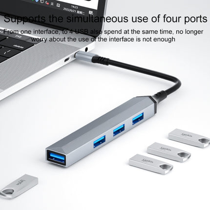 V252 4 in 1 USB-C / Type-C to USB Docking Station HUB Adapter-garmade.com