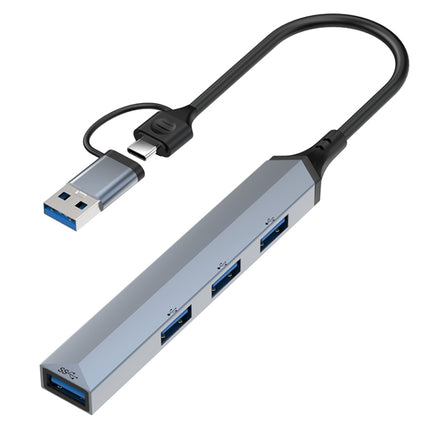 V252B 4 in 1 USB + USB-C/Type-C to USB Multifunctional Docking Station HUB Adapter-garmade.com