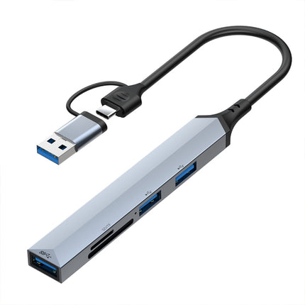 V253B 5 in 1 USB + USB-C/Type-C to USB Multifunctional Docking Station HUB Adapter-garmade.com