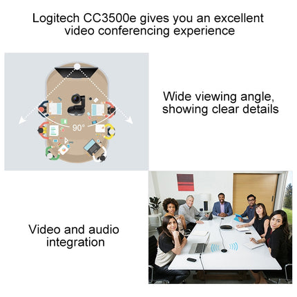 Logitech CC3500 Connect Speaker Microphone HUB Camera DIN Port Extension Cable, Cable Length: 10m (Black)-garmade.com