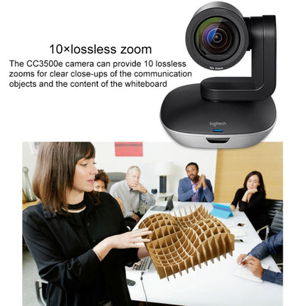 Logitech CC3500e HD 1080P Online Class Video Business Teleconference Camera, EU Plug-garmade.com
