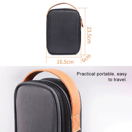 Multi-function Headphone Charger Data Cable Storage Bag, Ultra Fiber Portable Power Pack, Size: L, 12x5x26cm (Blue)-garmade.com