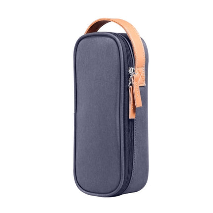 Multi-function Headphone Charger Data Cable Storage Bag, Ultra Fiber Portable Power Pack, Size: M, 16.5x6x23.5cm (Blue)-garmade.com