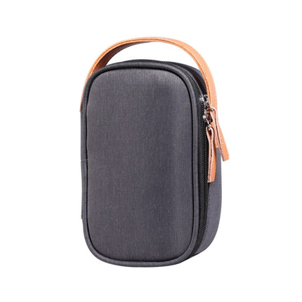 Multi-function Headphone Charger Data Cable Storage Bag, Ultra Fiber Portable Power Pack, Size: S, 11x5.5x18cm(Grey)-garmade.com