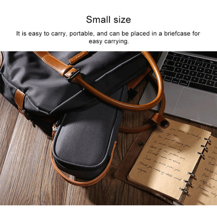 Multi-function Headphone Charger Data Cable Storage Bag, Ultra Fiber Portable Power Pack, Size: S, 11x5.5x18cm(Grey)-garmade.com