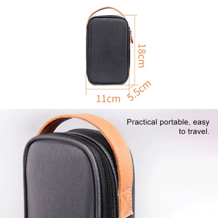 Multi-function Headphone Charger Data Cable Storage Bag, Ultra Fiber Portable Power Pack, Size: S, 11x5.5x18cm(Blue)-garmade.com