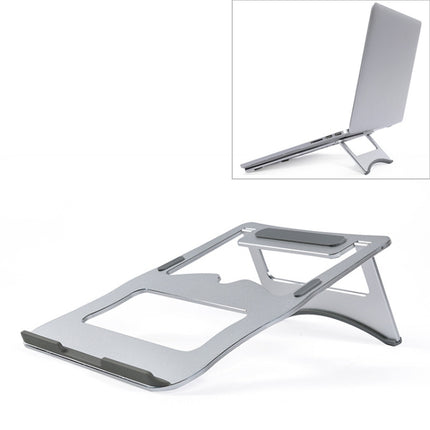 Aluminum Alloy Cooling Holder Desktop Portable Simple Laptop Bracket, Two-stage Support, Size: 21x26cm (Silver)-garmade.com