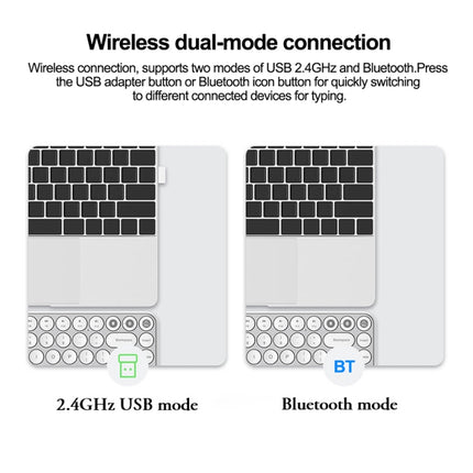 Xiaomi MIIIW 85 Keys 2.4GHz Mini Bluetooth Dual-Mode Wireless Keyboard(White)-garmade.com