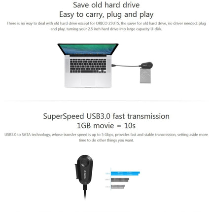 ORICO 25UTS USB 3.0 to SATA Hard Drive Adapter Cable for 2.5 inch SATA HDD / SSD-garmade.com