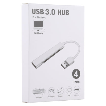 A-809 4 x USB 3.0 to USB 3.0 Aluminum Alloy HUB Adapter (Silver)-garmade.com