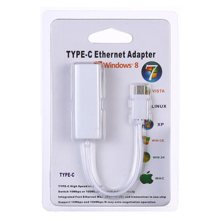 KY-RTL8152B USB-C / Type-C 10 / 100 Mbps Ethernet Adapter Network Card-garmade.com