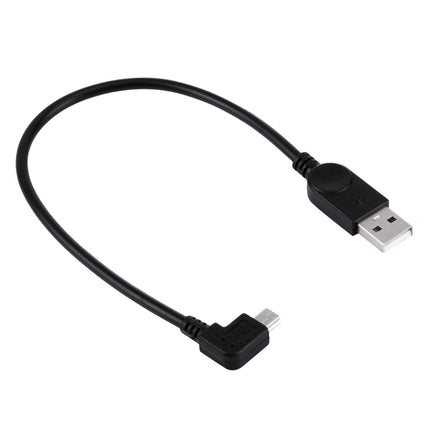 90 Degree Angle Left Mini USB to USB Data / Charging Cable, Length: 28cm-garmade.com
