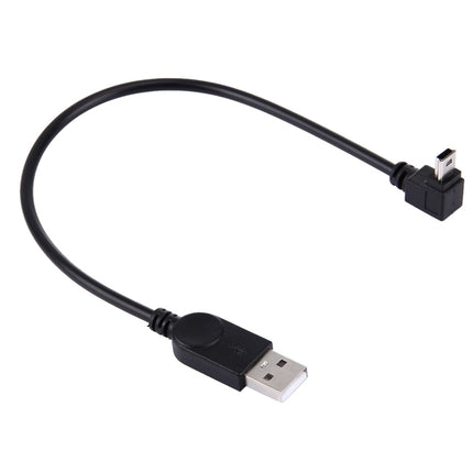90 Degree Angle Elbow Mini USB to USB Data / Charging Cable, Length: 28cm-garmade.com