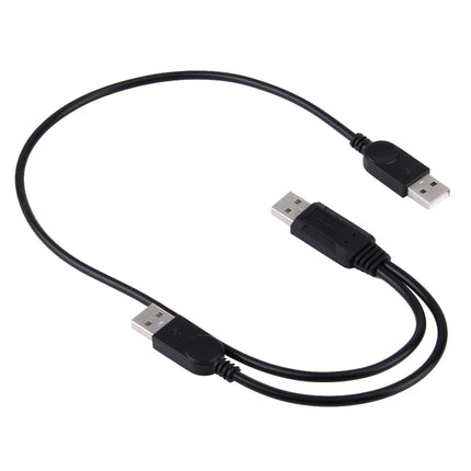 2 in 1 USB 2.0 Male to 2 Dual USB Male Cable for Computer / Laptop, Length: 50cm-garmade.com