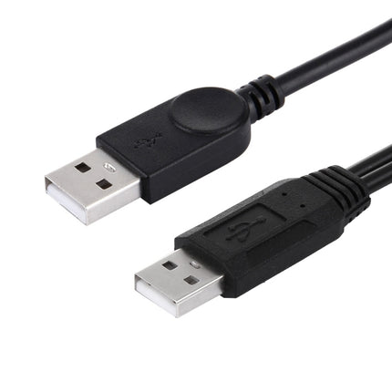 2 in 1 USB 2.0 Male to 2 Dual USB Male Cable for Computer / Laptop, Length: 50cm-garmade.com