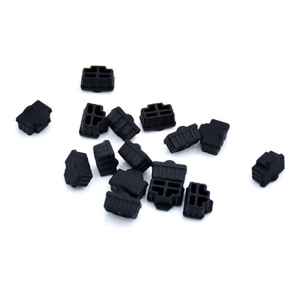 20 PCS Silicone Anti-Dust Plugs for RJ45 Port (Black)-garmade.com