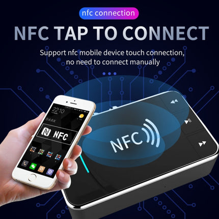 N100 NFC Desktop Bluetooth 5.0 Receiver & Transmitter Car Bluetooth Speaker Audio Adapter(Black)-garmade.com