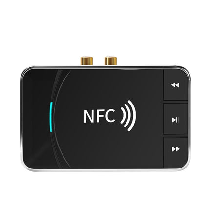 N100 NFC Desktop Bluetooth 5.0 Receiver & Transmitter Car Bluetooth Speaker Audio Adapter(Black)-garmade.com