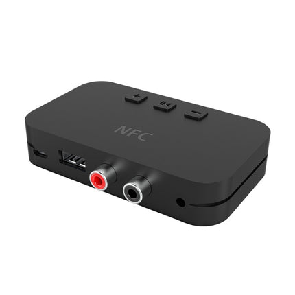 TI-800 NFC Desktop Bluetooth 5.0 Adapter Music Receiver for USB Drive Reads Bluetooth Speaker (Black)-garmade.com