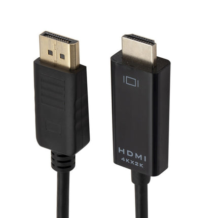 4K x 2K DP to HDMI Converter Cable, Cable Length: 1.8m(Black)-garmade.com