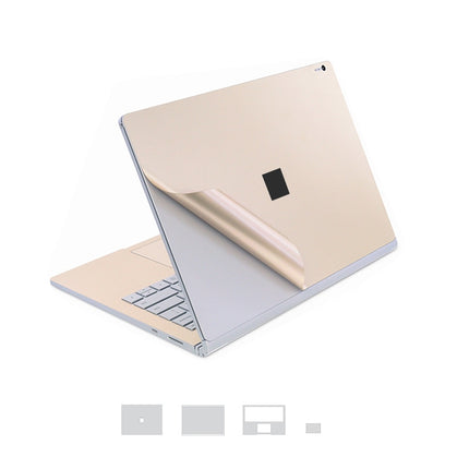 4 in 1 Notebook Shell Protective Film Sticker Set for Microsoft Surface Book 13.5 inch(Gold)-garmade.com
