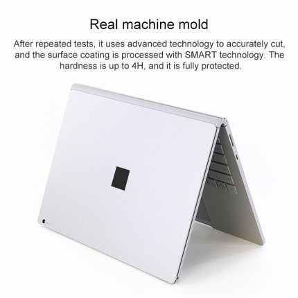 4 in 1 Notebook Shell Protective Film Sticker Set for Microsoft Surface Book 13.5 inch(Silver)-garmade.com